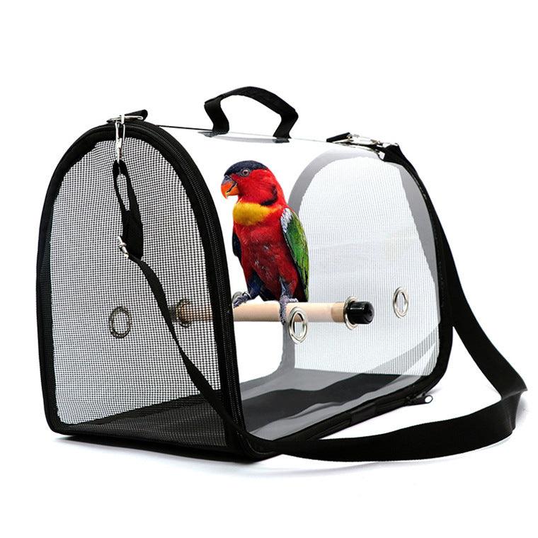 Clear Travel Bird Carrier with Mesh - Itzmypet