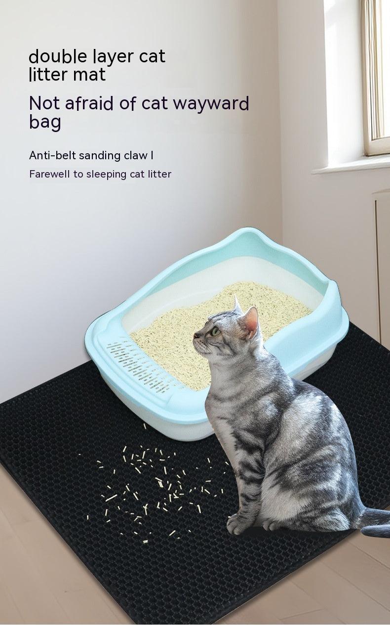 Chic Comfort: Deluxe Anti-Splash Cat Litter Mat - Itzmypet