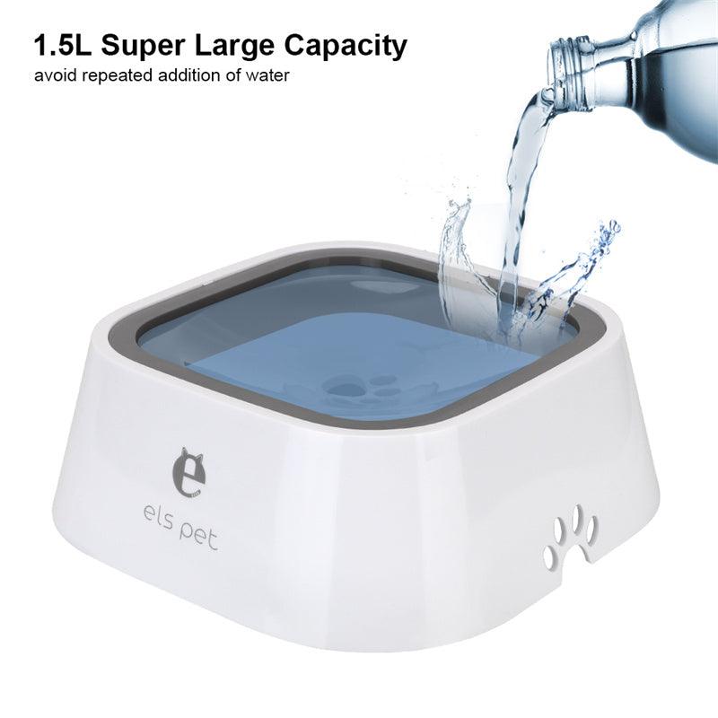 Anti-Spill Pet Water Bowl with Floating Slow Feeder for Hygienic Drinking - Itzmypet