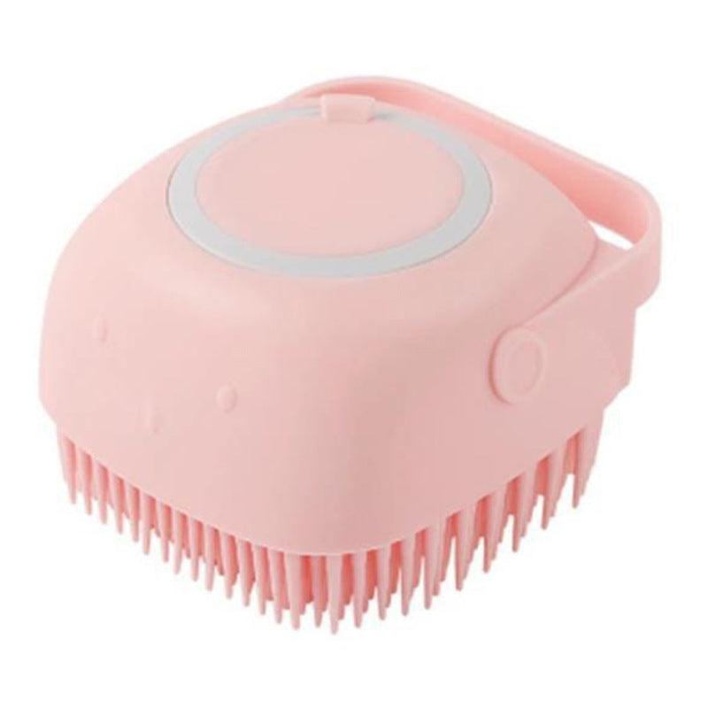 2-in-1 Silicone Pet Grooming Brush with Shampoo Dispenser for Dogs and Cats - Itzmypet