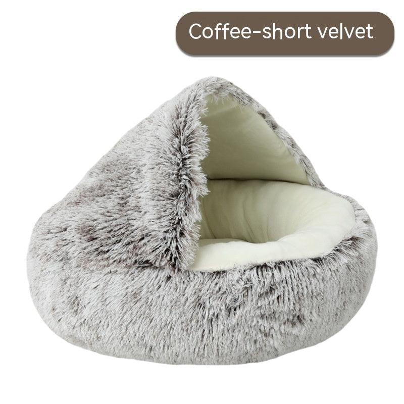 Cozy Gradient Plush Nest for Cats and Dogs - Itzmypet