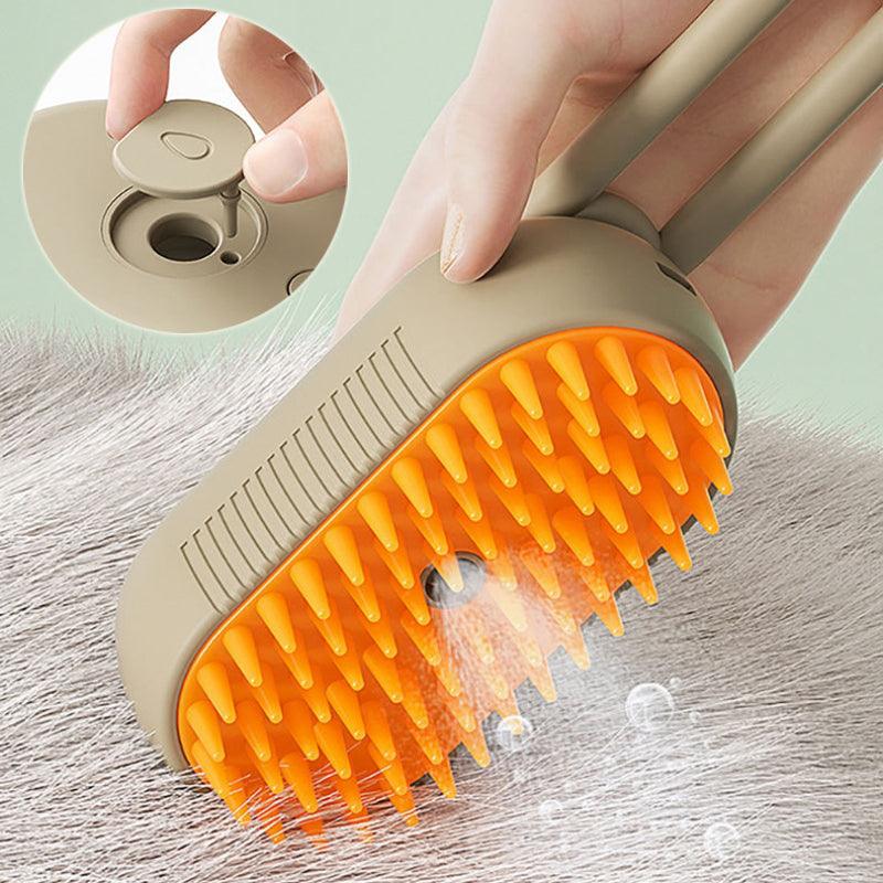 Steamy Pet Spa: 3-in-1 Electric Grooming, Massage, and De-shedding Brush - Itzmypet