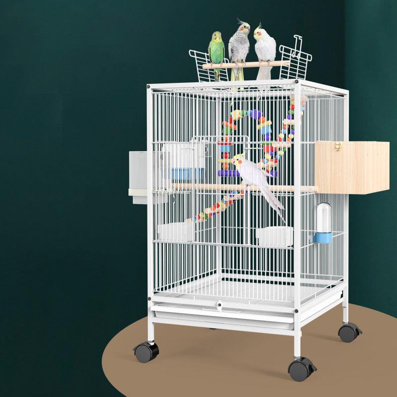 Spacious Metal Bird Cage with Modern Design - Itzmypet