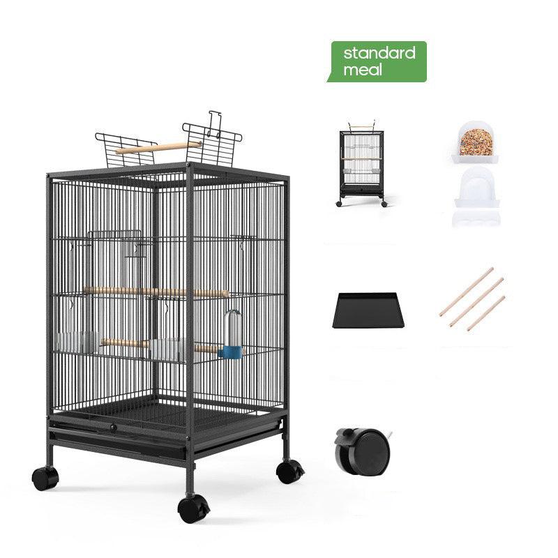 Spacious Metal Bird Cage with Modern Design - Itzmypet