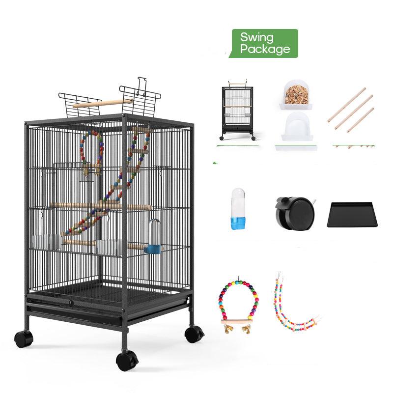 Spacious Metal Bird Cage with Modern Design - Itzmypet