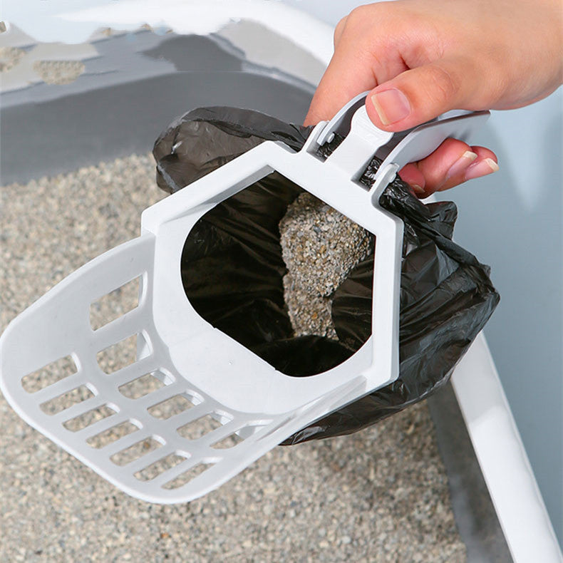 Pala eficiente para arena para gatos con contenedor de basura y sistema Easy Clean