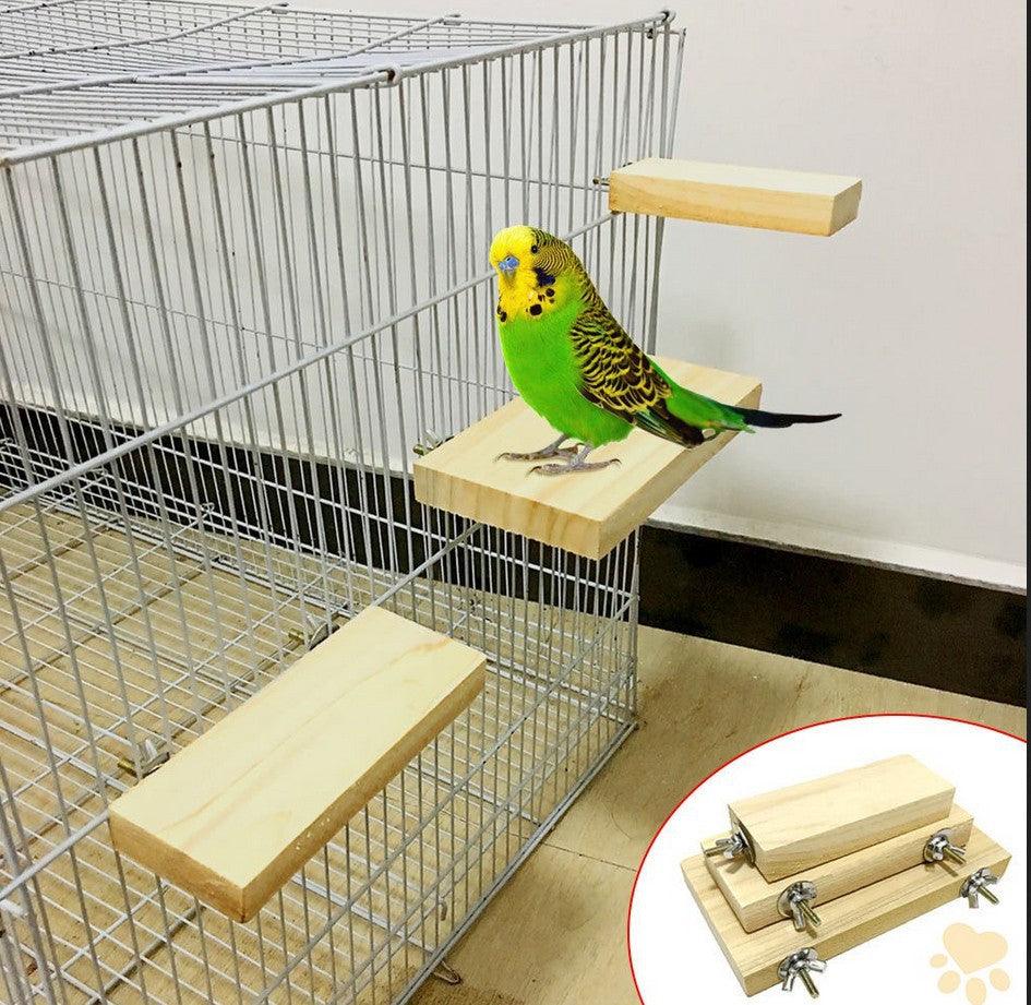 Hamster Springboard Parrot Stand Bar Molar Wood - Itzmypet