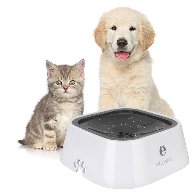 Anti-Spill Pet Water Bowl with Floating Slow Feeder for Hygienic Drinking - Itzmypet