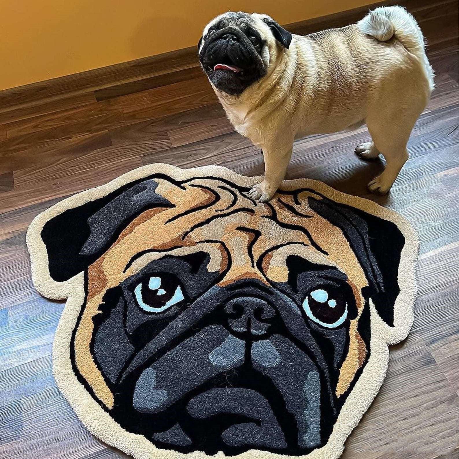 Deluxe Flocking Cartoon Pet Rug - Itzmypet