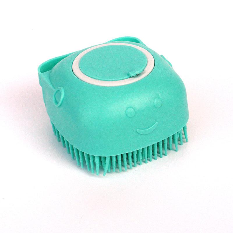 2-in-1 Silicone Pet Grooming Brush with Shampoo Dispenser for Dogs and Cats - Itzmypet