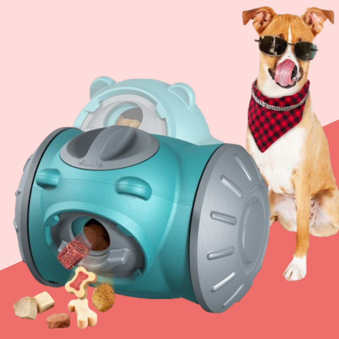 Interactive Pet Tumbler Toy for IQ Enhancement and Slow Feeding Fun - Itzmypet