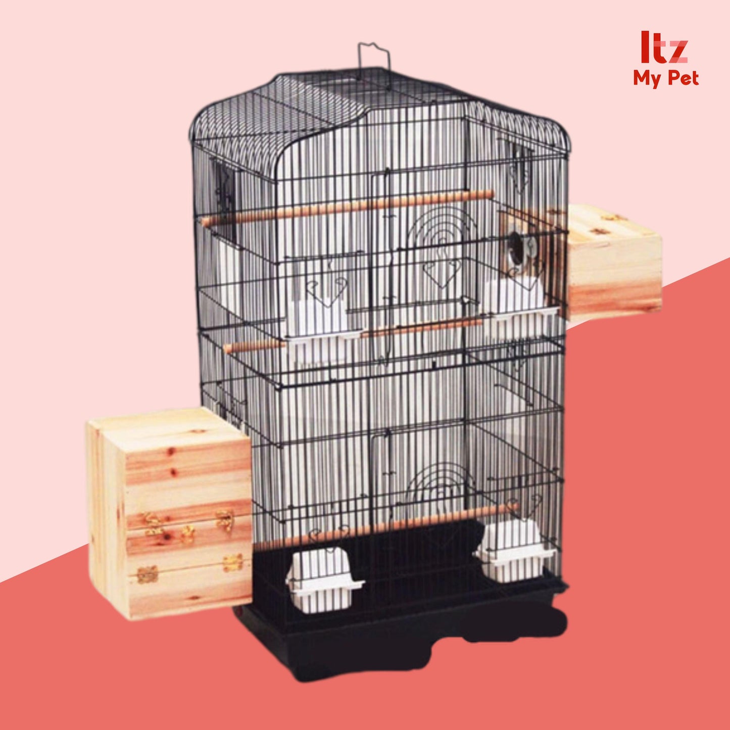 Spacious Elegant Bird Cage with Accessories - Itzmypet