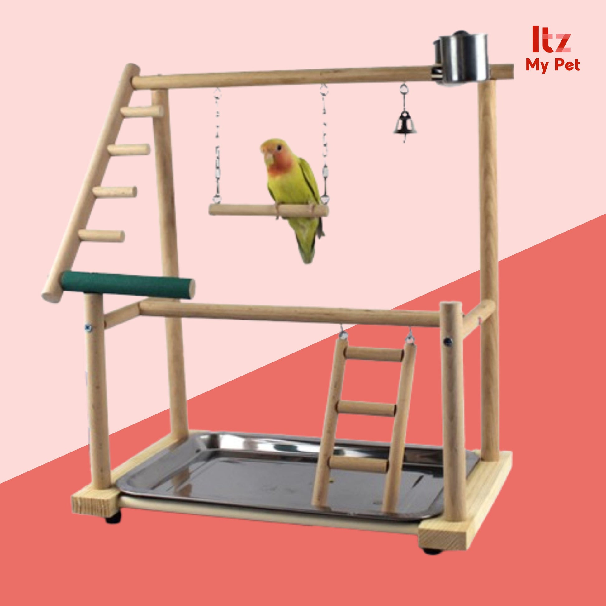 Compact Bird Play Stand with Swing Ladder - Itzmypet