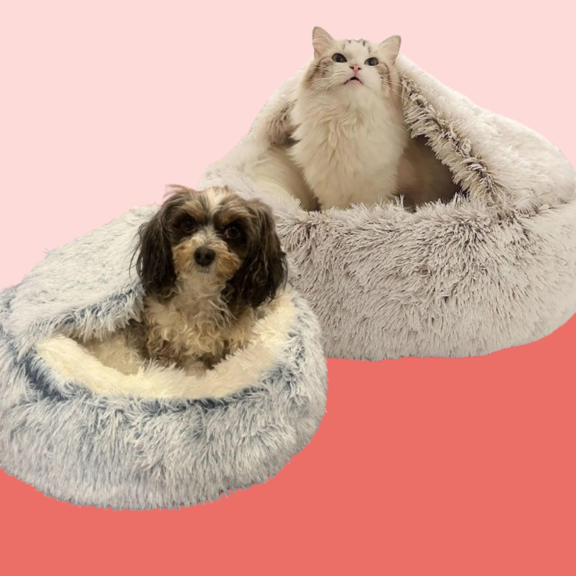 Cozy Gradient Plush Nest for Cats and Dogs - Itzmypet