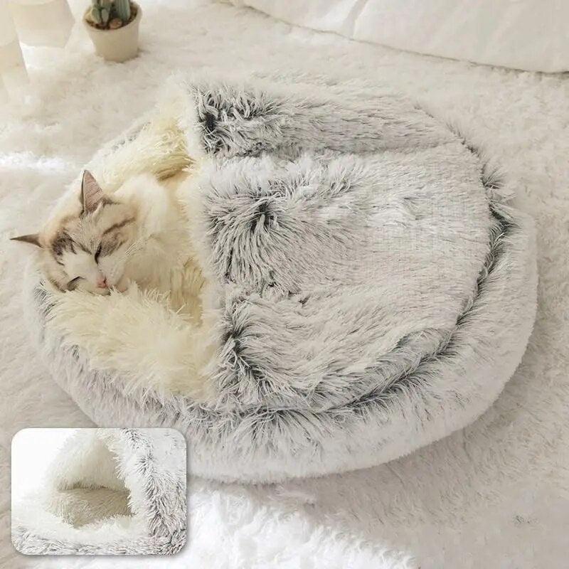 Cozy Gradient Plush Nest for Cats and Dogs - Itzmypet