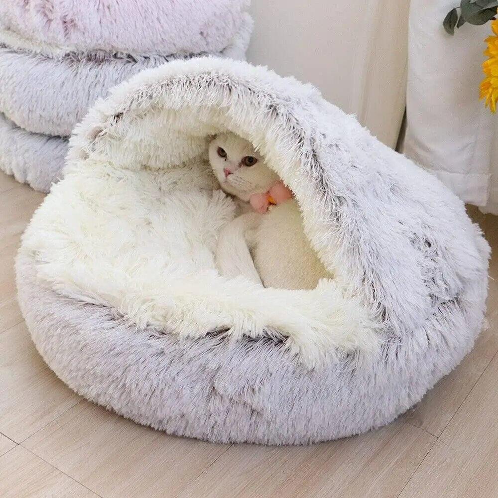 Cozy Gradient Plush Nest for Cats and Dogs - Itzmypet