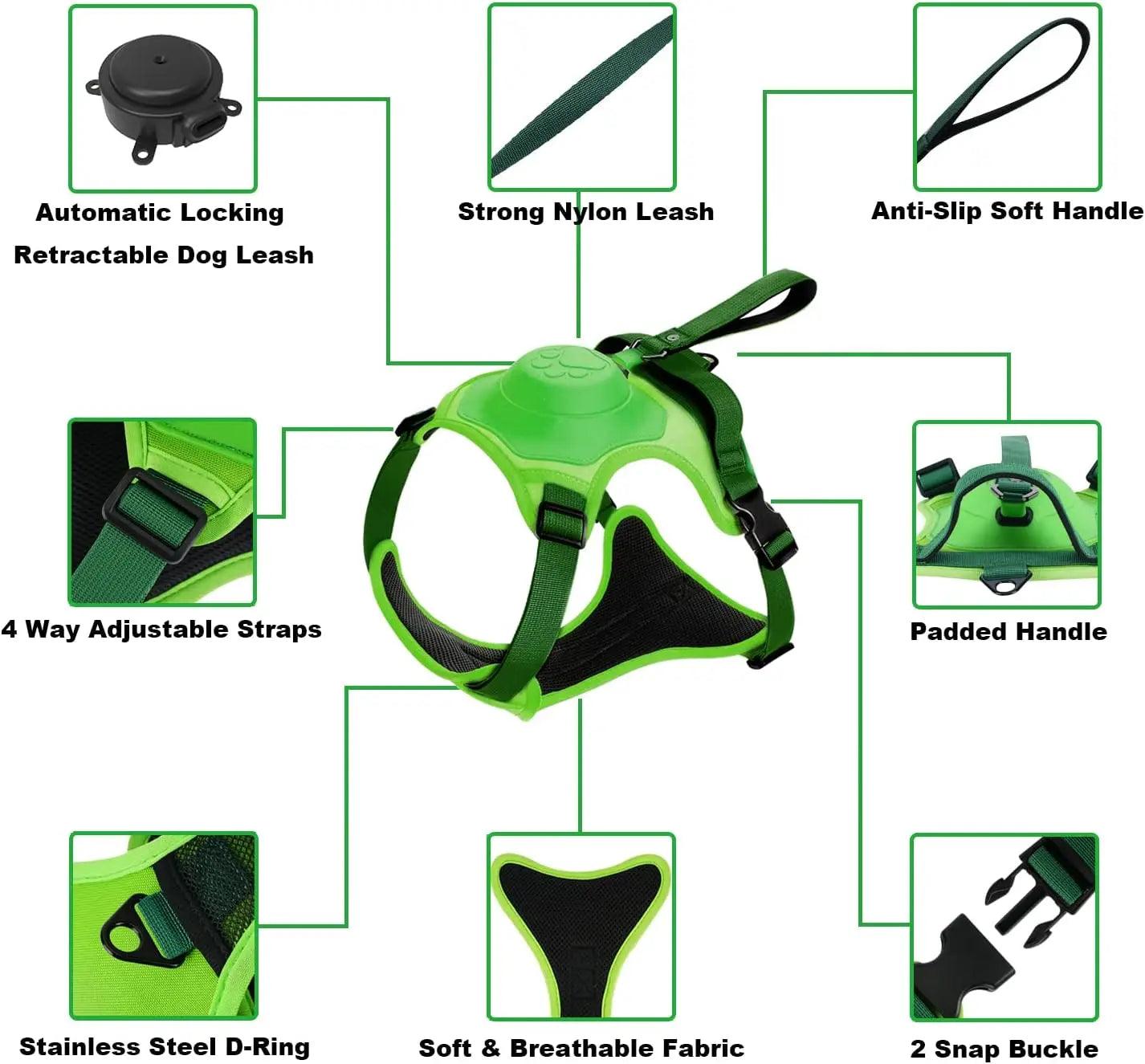 Dog Harness Retractable - Itzmypet