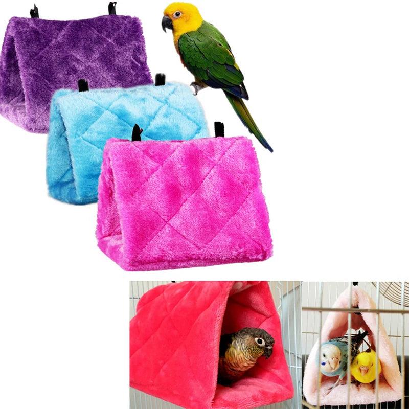 Cozy Velvet Nest: Plush Snuggle Haven for Pet Birds - Itzmypet