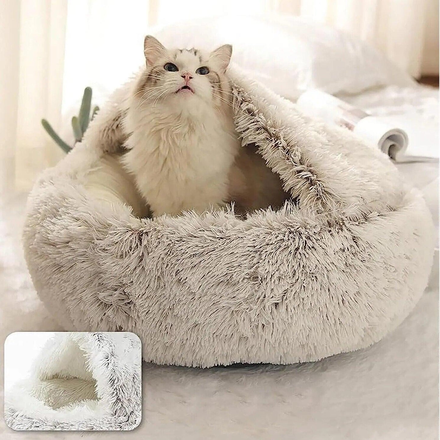 Cozy Gradient Plush Nest for Cats and Dogs - Itzmypet