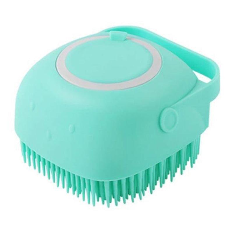 2-in-1 Silicone Pet Grooming Brush with Shampoo Dispenser for Dogs and Cats - Itzmypet