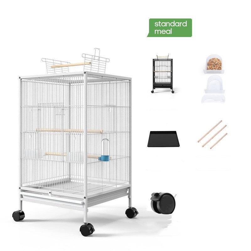 Spacious Metal Bird Cage with Modern Design - Itzmypet