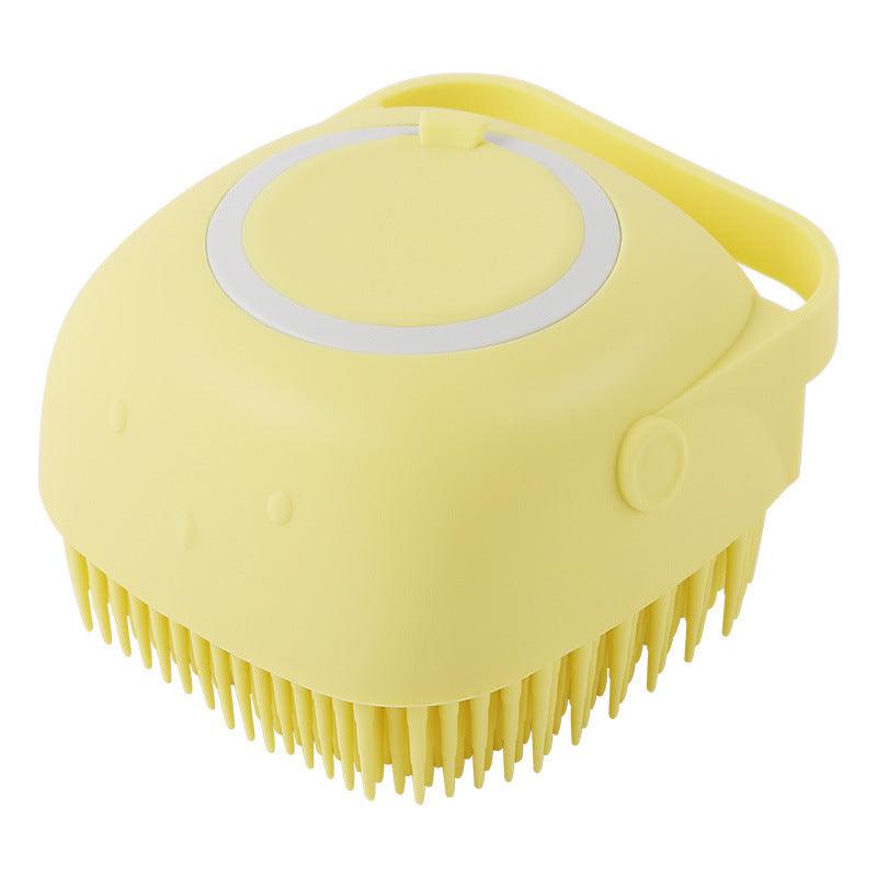 2-in-1 Silicone Pet Grooming Brush with Shampoo Dispenser for Dogs and Cats - Itzmypet