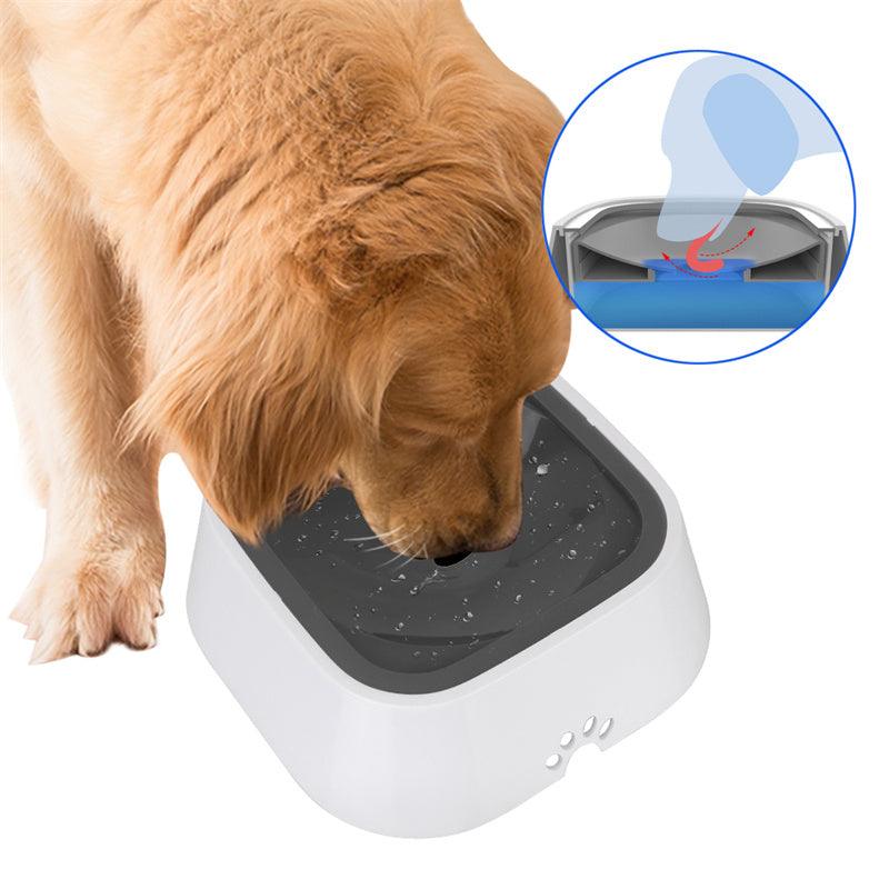 Anti-Spill Pet Water Bowl with Floating Slow Feeder for Hygienic Drinking - Itzmypet