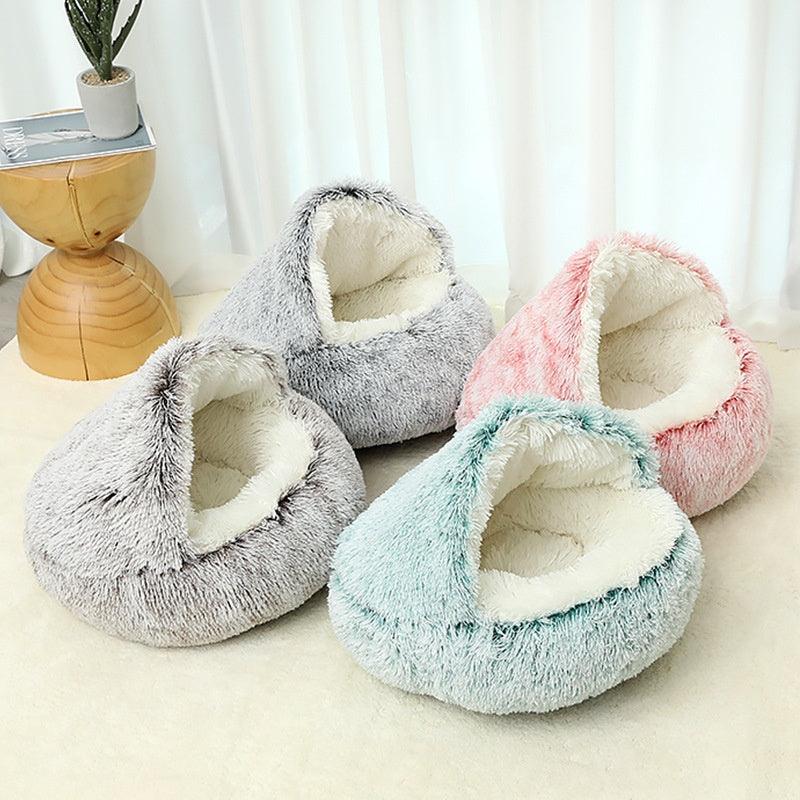 Cozy Gradient Plush Nest for Cats and Dogs - Itzmypet