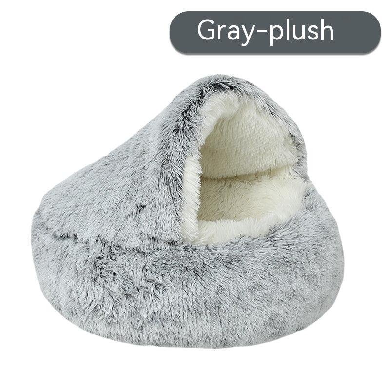 Cozy Gradient Plush Nest for Cats and Dogs - Itzmypet